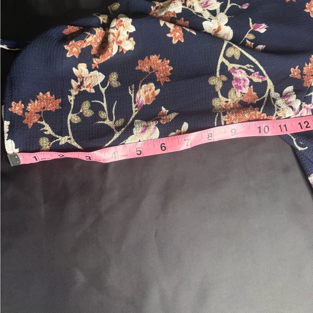 Floral Navy Dress/Long top with Pink and White Accents - Picture 9 of 9